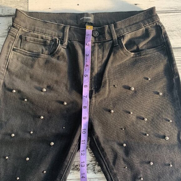 Black Studded Women's Jeans - Picture 13 of 16